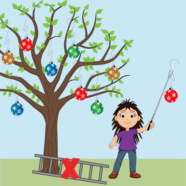 Hang Ornaments Without A Ladder