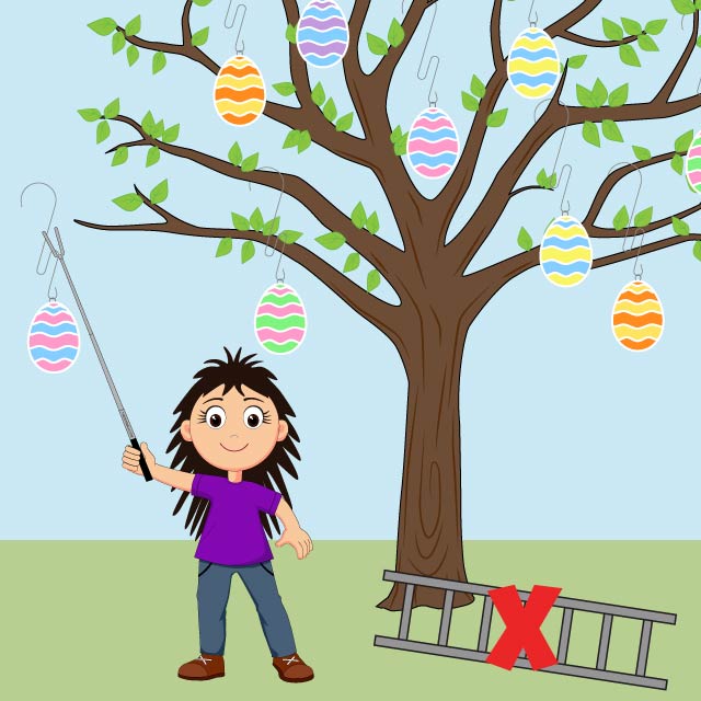 Hang Easter Eggs On Trees Without A Ladder